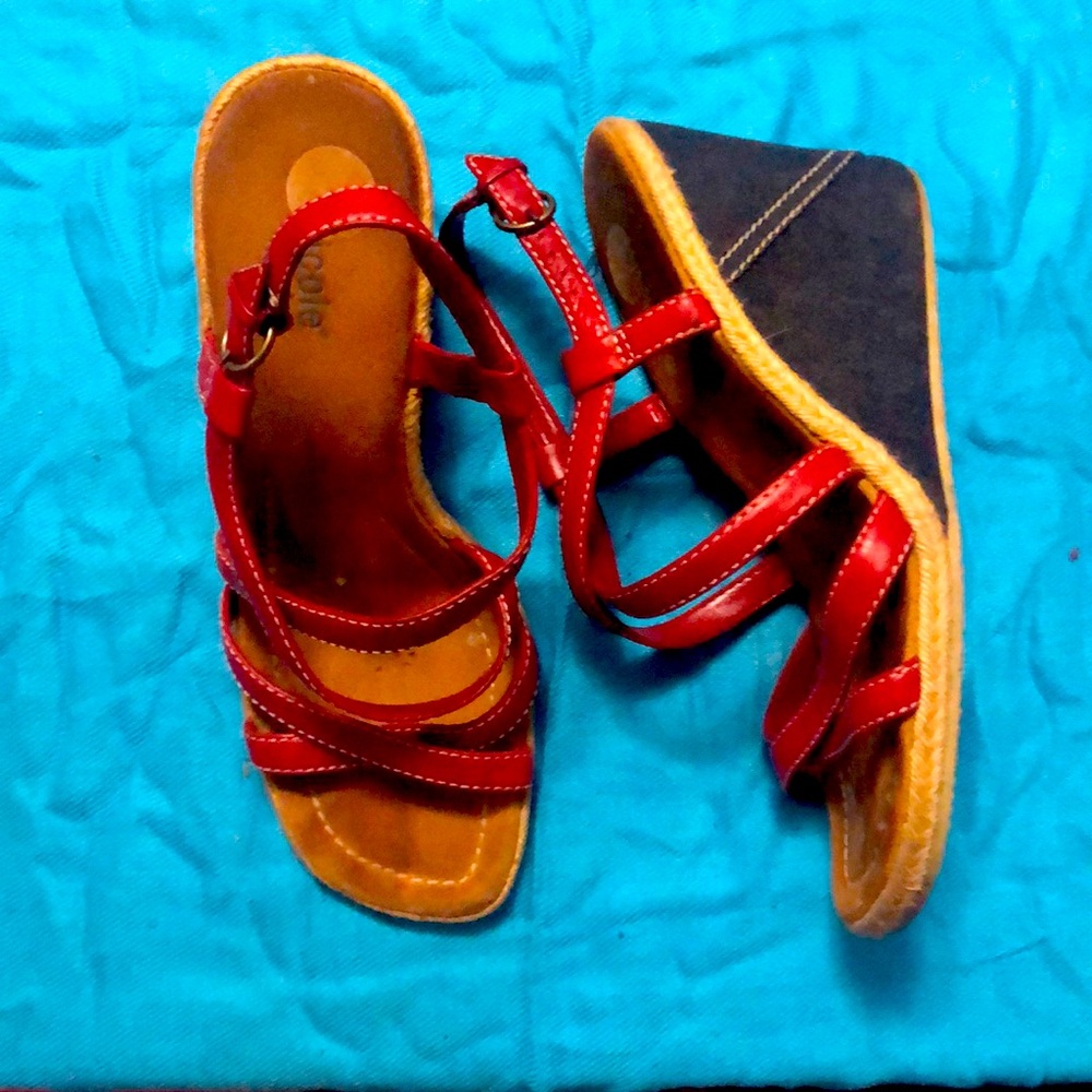 RED, ESPADRILLES, sz10